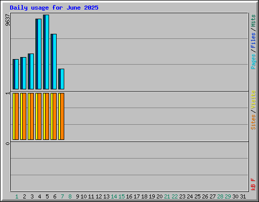 Daily usage for June 2025