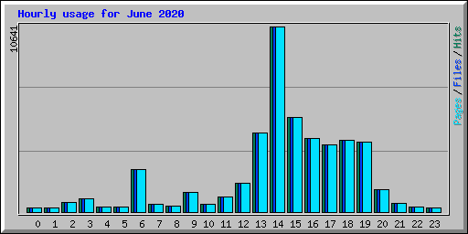 Hourly usage for June 2020