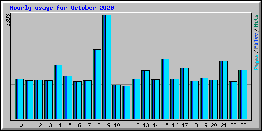 Hourly usage for October 2020