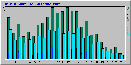 Hourly usage for September 2024